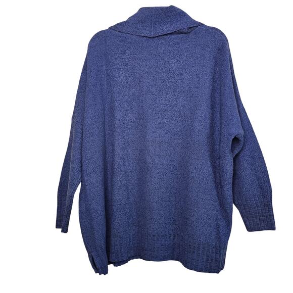 Textures Sweater Women Extra Large Blue Boucle Knit Pullover Lagenlook Oversizes - Picture 2 of 8